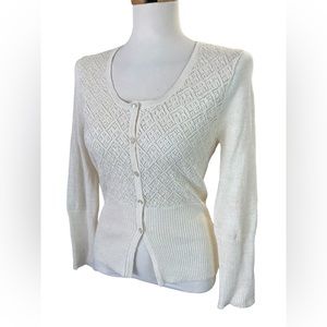 Peruvian Connection Cream Eggshell Cardigan